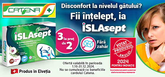 Tuse si durere in gat? Fii intelept, ia Islasept!