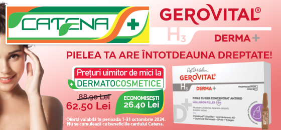 Gerovital H3 Derma+ Fiole cu ser concentrat antirid, efect intens si de durata