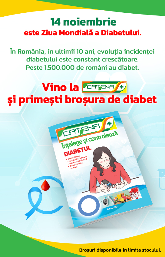 Intelege si controleaza diabetul! Vino la Catena si primesti brosura de diabet!