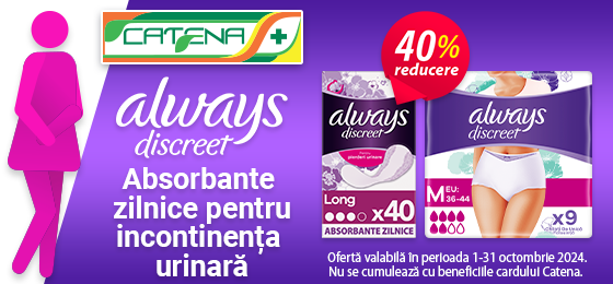 Always Discreet, absorbante pentru incontinenta urinara