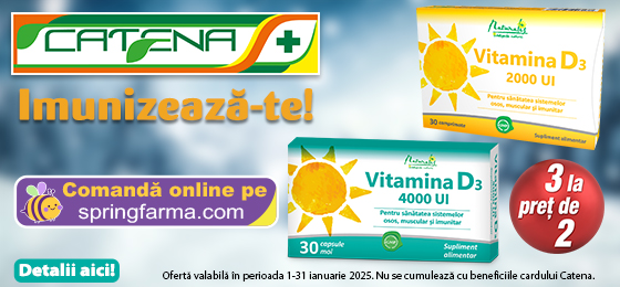 Vitamina D3, pentru sanatatea sistemelor osos, muscular si imunitar