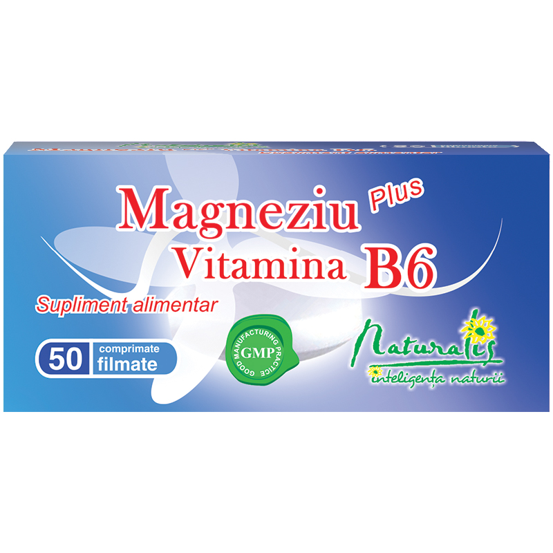 Naturalis Magneziu plus vitamina B6 X 50 comprimate filmate