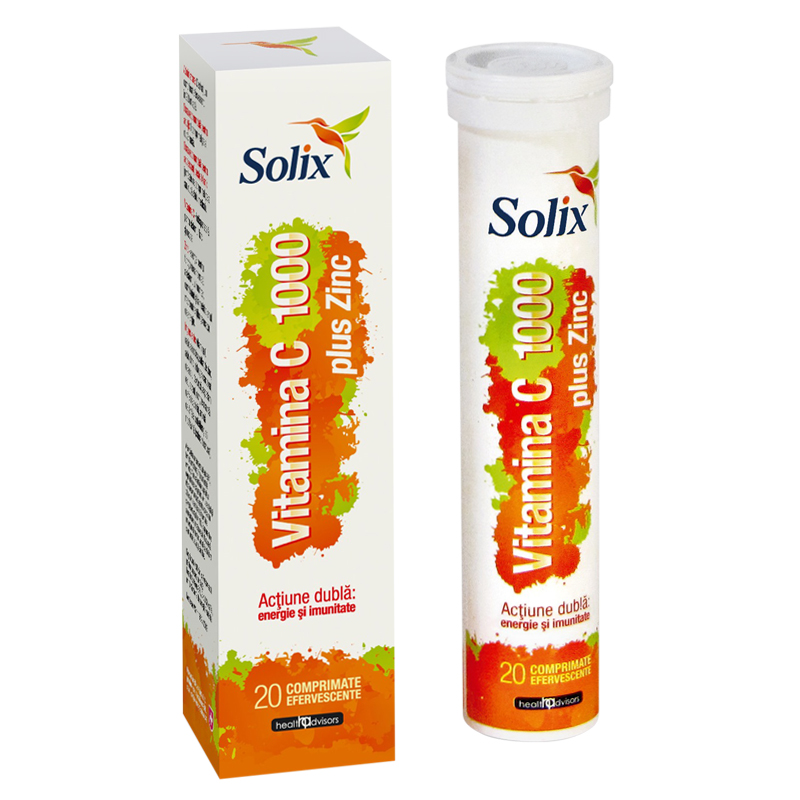 Solix Vitamina C 1000 Plus Zinc Comprimate Efervescente Catena Preturi Mici