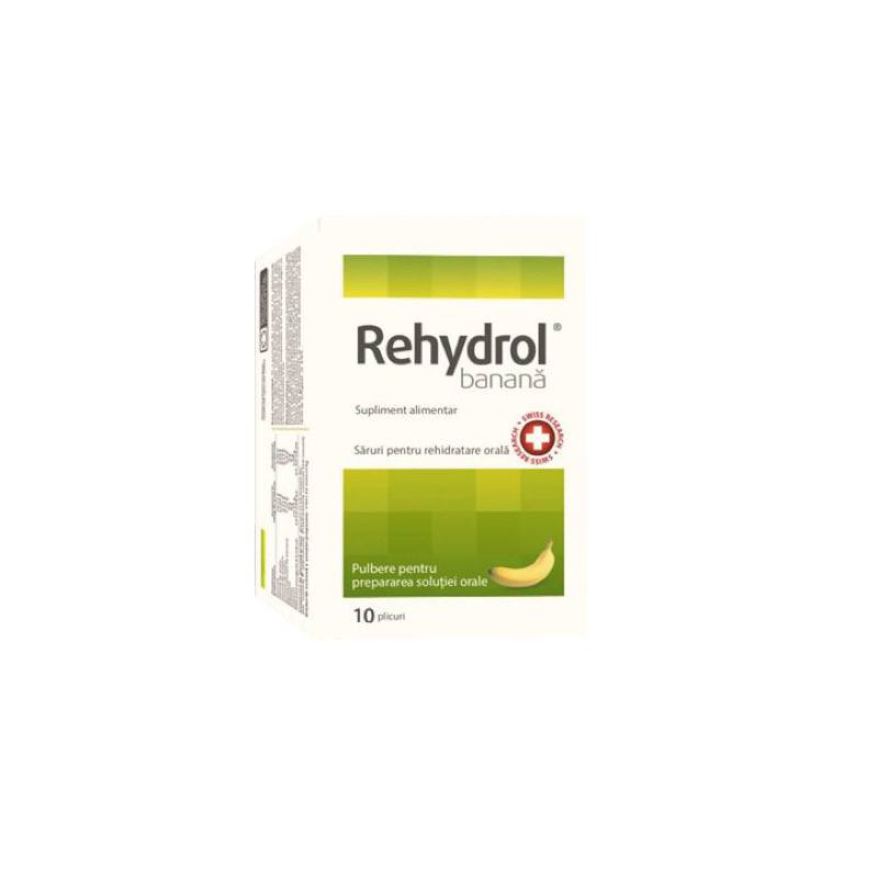 Rehydrol banana pulbere pentru solutie orala X 10 plicuri 