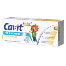 Cavit junior, multivitamine cu aroma de vanilie, 20 tablete masticabile, Biofarm