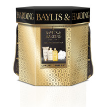 Set baie 4 piese cu Mandarine&Grapefruit, Luxury Drum, BAYLIS & HARDING