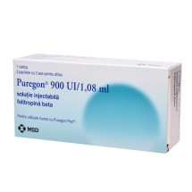 Puregon 900UI/1,08ml x 1cartus solutie injectabila+9ace