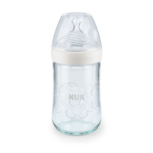 Nuk NS Biberon sticla + tetina silicon M (6-18luni) X 240 ml