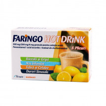 Faringo Hot Drink 500 mg\200 mg\ 4 mg\ x 8 plic. gran. susp. Orala