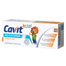 Cavit Junior multivitamine, gust de caise, 20 tablete masticabile, Biofarm