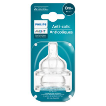 Avent Tetina anti-colici debit 1 0l+ X 2 bucati