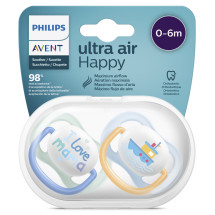 Avent Suzete 0-6 luni ultra air pentru baieti X 2 bucati