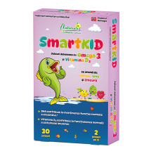 Smartkid Omega-3 vitamina D cu aroma de zmeura, 30 jeleuri, NATURALIS