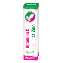 Vitamina C plus Zinc, 1000 mg, 20 comprimate efervescente, Naturalis