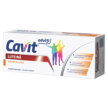 Cavit Adulti Multivitamine cu luteina, aroma de caise, 20 tablete masticabile, Biofarm