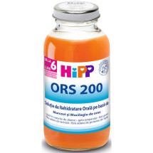 Hipp Solutie rehidratare orala morcov si orez X 200 ml