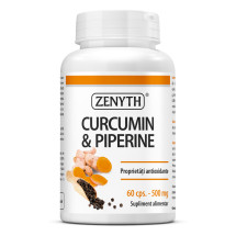 Curcumin & Piperine 500 mg, 60 capsule, ZENYTH