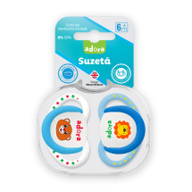 Adora Suzeta silicon, cutie sterilizare inclusa,6-18 luni, design baieti