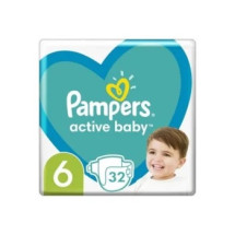  Pampers Active Baby marimea 6, 13-18kg X 32 bucati