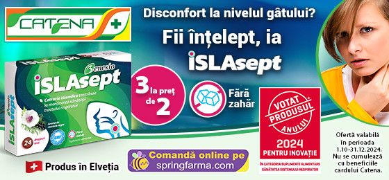 Tuse si durere in gat? Fii intelept, ia Islasept!